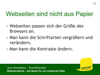 Webstandards für ein modernes Web