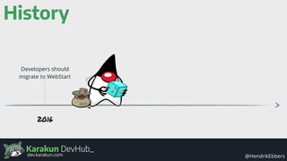 Karakun DevHub_
@HendrikEbbersdev.karakun.com
History
2016
Developers should
migrate to WebStart
 