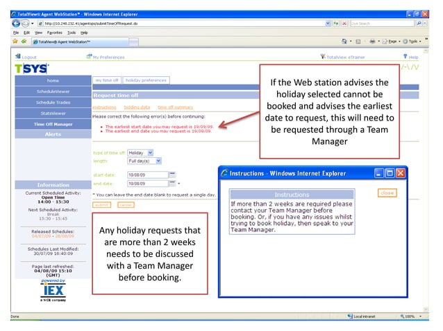 Webstation holiday process. | PPT