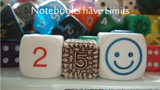 Notebooks have Limits 
07/08/2007 (Day 250) - Dicing With Day 250 by Alan @ https://www.flickr.com/photos/kaptainkobold/1041127077 
 