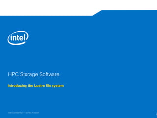 HPC Storage Software
Introducing the Lustre file system
5
 