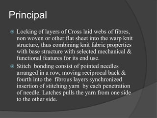 Web stitching & stitch bonding warp knitt