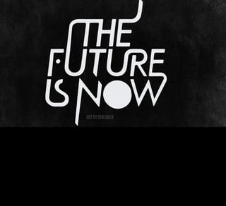 ART BY BEN CRICK
But most importantly, I want you to consider the idea for a moment that this vision of the future that I’m selling you isn’t a vision of the future at all. It’s a vision of /now/, just on the cusp of
moving from theory and science ﬁction into the normal fabric of our lives, and that you guys are quite likely to be among the people who are going to be part of making it real.

That’s why I’m here today, to get a room full of web people to think—not about what’s way out there—but about WHAT’S NEXT, what’s ALMOST HERE. How we make it REAL. And not in twenty
years, but NOW.

And yes, I very deﬁnitely WILL be talking about > CLICK <
 
