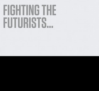 FIGHTING THE
     FUTURISTS...
So I’ve set my goals - mundane, practical computing integrated into the home in ways that solve small and potentially large problems, are attractive and simple and add little to the cost. And in a
moment I’ll give you some sense of how I think we shoudl approach building these things.

But before I do that, I feel like I have to shut down a few of the more grandiose or ridiculous villains of the piece. So let’s just get right down to it. The NETWORK ENABLED FRIDGE...
 