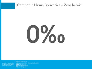 Campanie Ursus Breweries – Zero la mie 0‰ 