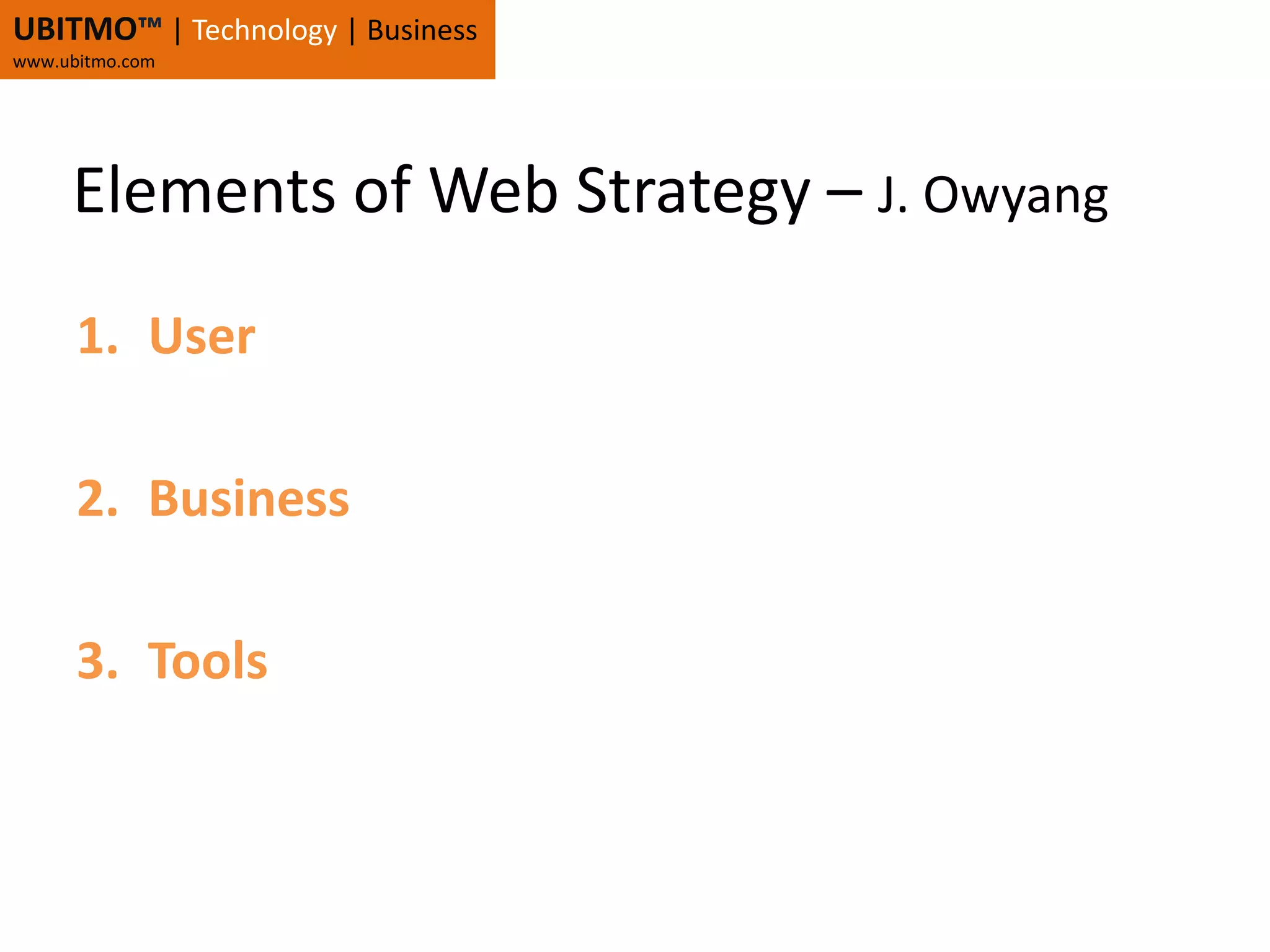Long-term strategic business plan indicating how to create and develop a company’s online presence adhering to the business development strategy – Wikipedia