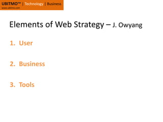 Long-term strategic business plan indicating how to create and develop a company’s online presence adhering to the business development strategy – Wikipedia