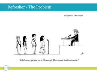 Refresher - The Problem 
 