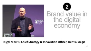 27
Brand value in
the digital
economy
Nigel Morris, Chief Strategy & Innovation Officer, Dentsu Aegis
 