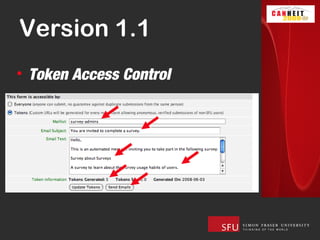 Version 1.1
• Token Access Control
 