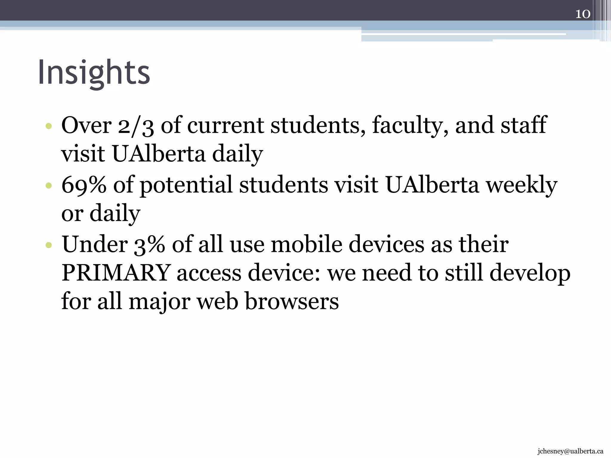 There are no significantdifferences among the user categoriesjchesney@ualberta.ca