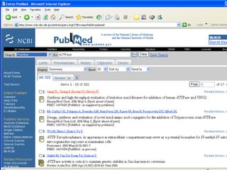 PubMed example
Find out about “dUTPase”
 