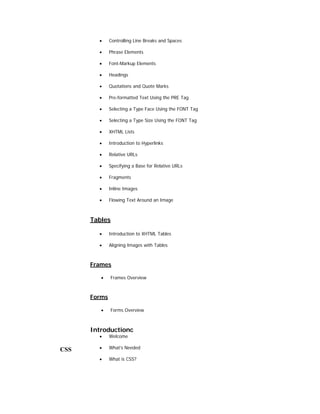 Web Development syllabus | PDF