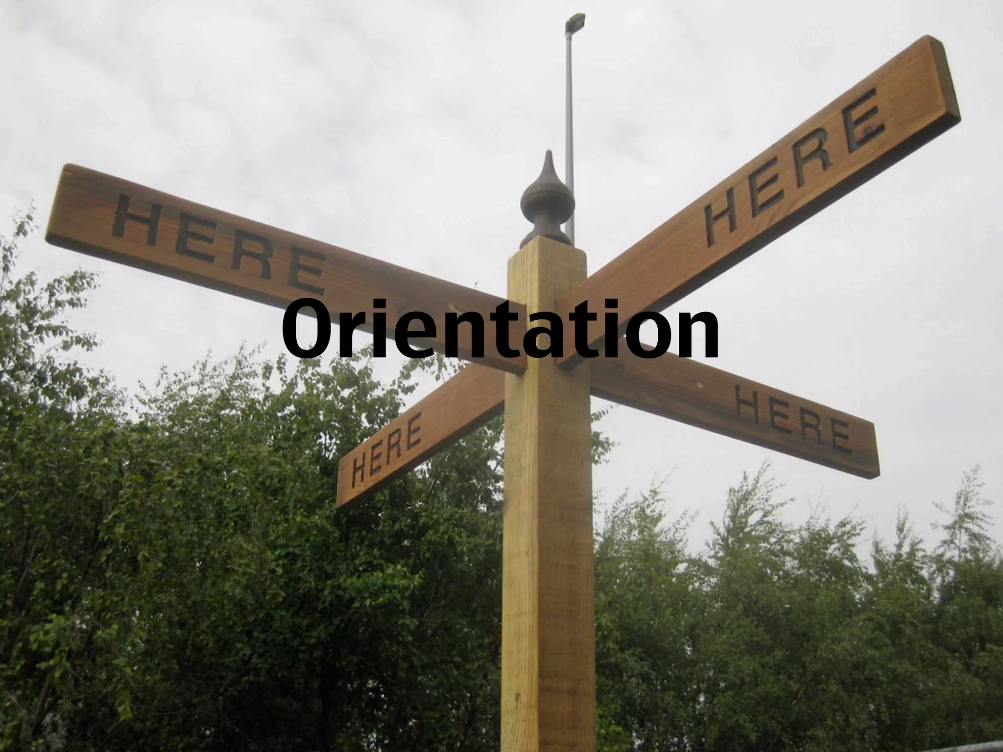 Orientation
 