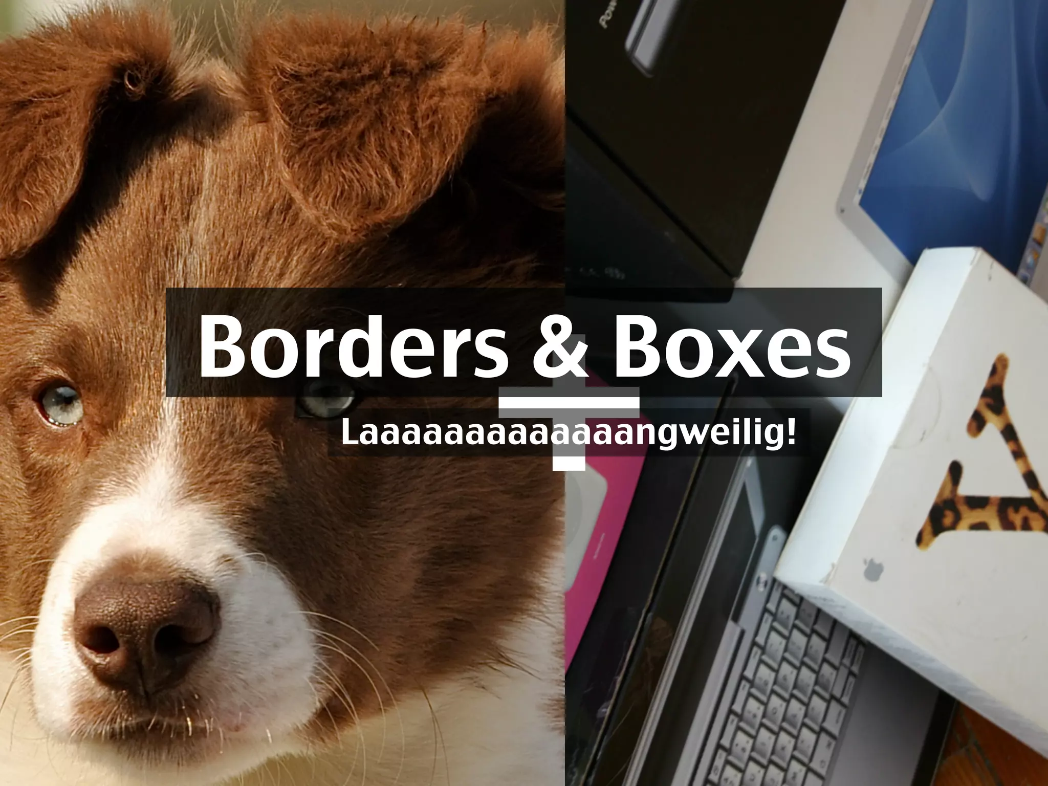 +
Borders & Boxes
   Laaaaaaaaaaaaangweilig!
 