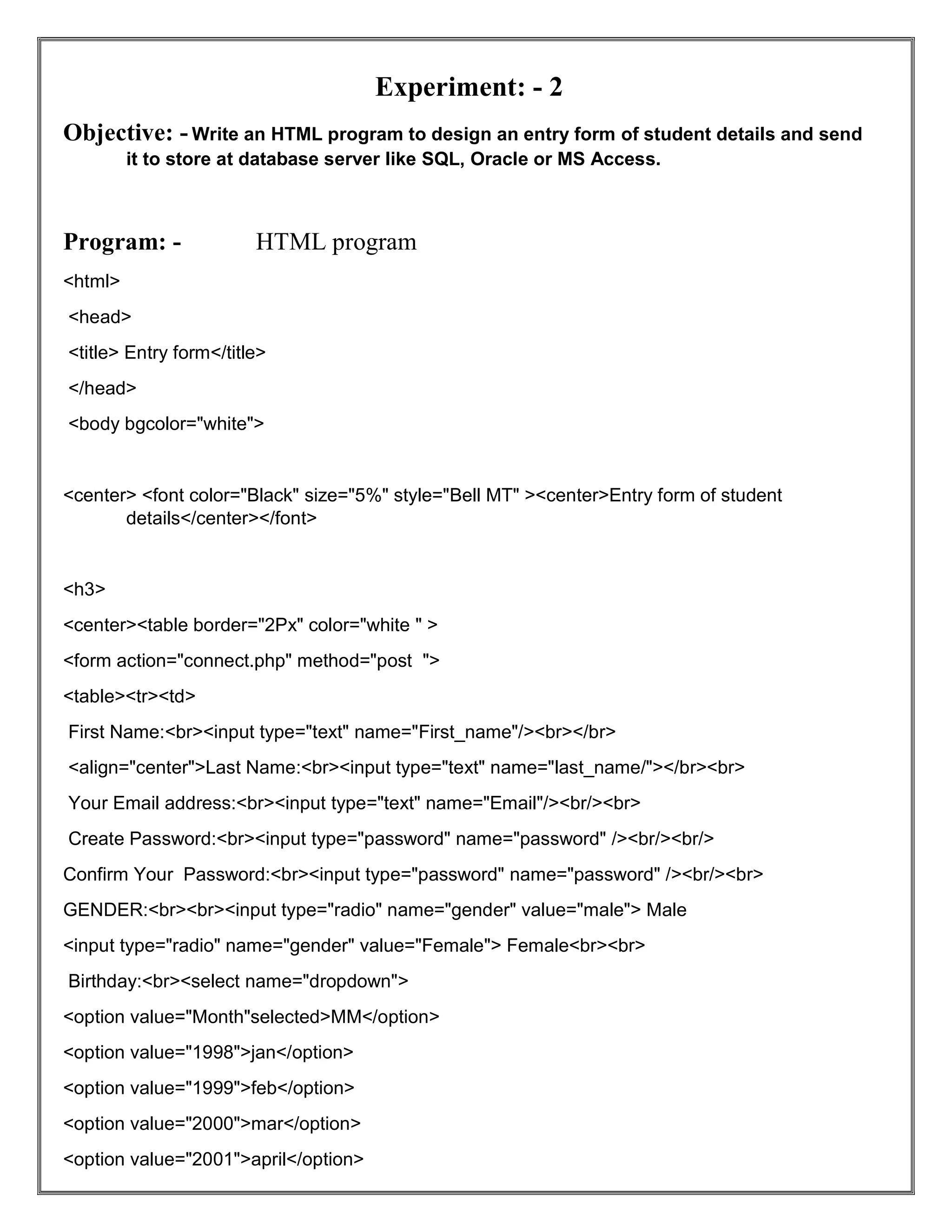 Web Technology Lab files with practical | PDF