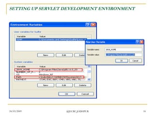SETTING UP SERVLET DEVELOPMENT ENVIRONMENT 