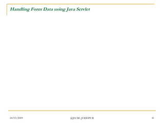 Handling Form Data using Java Servlet 
