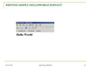 WRITING SIMPLE HELLOWORLD SERVLET 