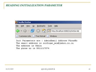 READING INITIALIZATION PARAMETER 