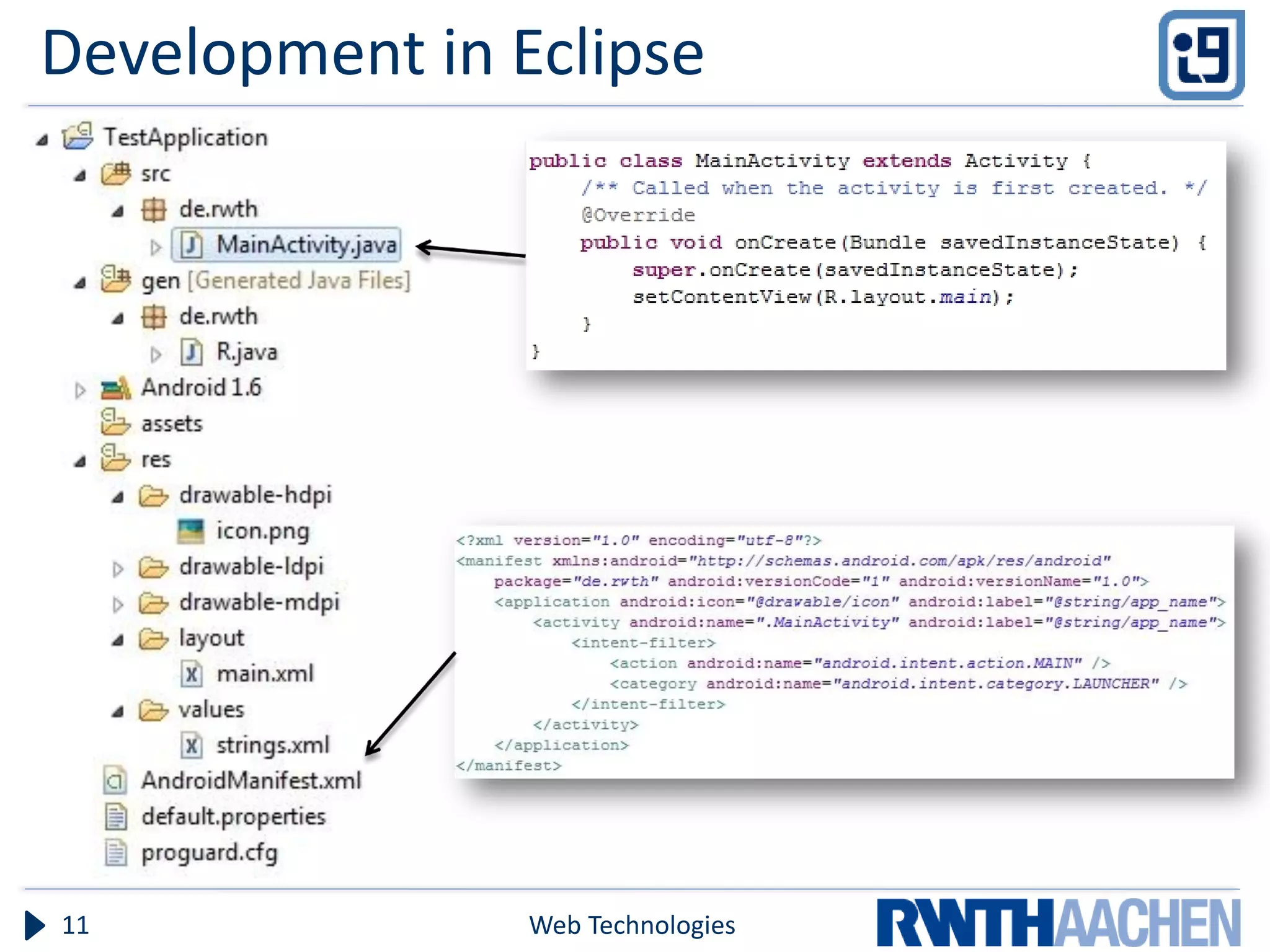 Development in Eclipse




11              Web Technologies
 