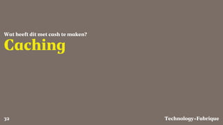 Fabrique
Caching
Wat heeft dit met cash te maken?
Technology+32
 