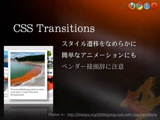 Firefox 4~ http://24ways.org/2009/going-nuts-with-css-transitions
 