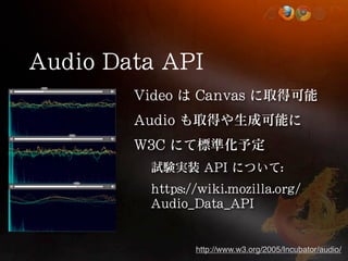 http://www.w3.org/2005/Incubator/audio/
 