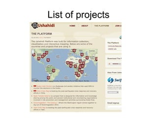 List of projects 