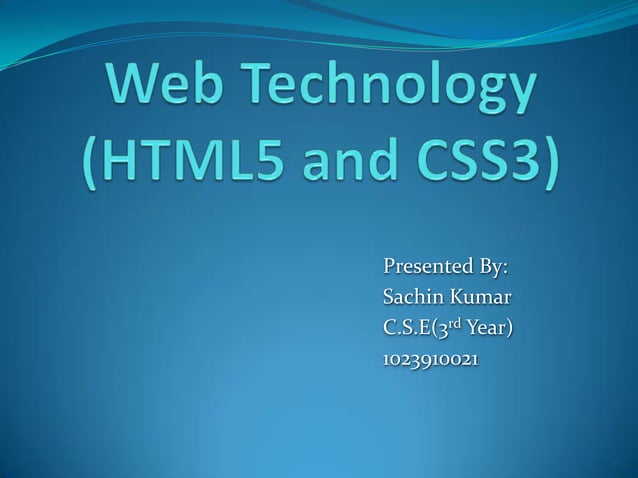 Web technology | PPT