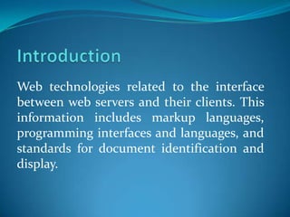 Web technology | PPTX