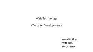 Web Technology ppt having detailed info about HTML | PPTX