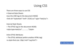 Comprehensive Guide to CSS: Styling and Formatting Web Pages ...
