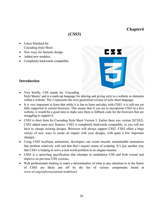 Report file on Web technology(html5 and css3) | PDF
