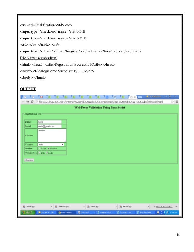 Web technology lab manual