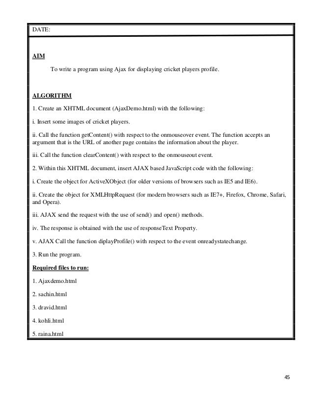 Web technology lab manual