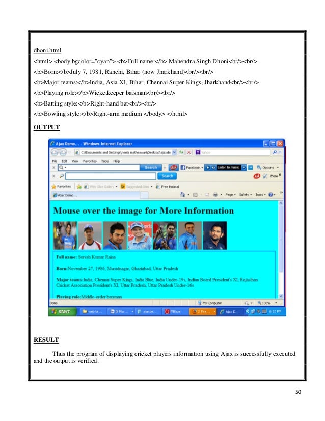Web technology lab manual