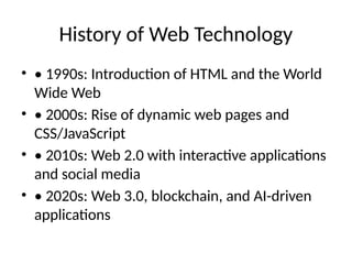 Web_Technology_Presentation and tools.pptx