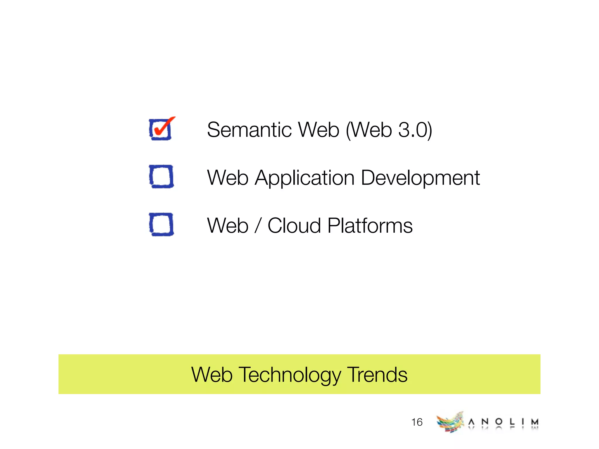 Web Technology Trends (early 2009)