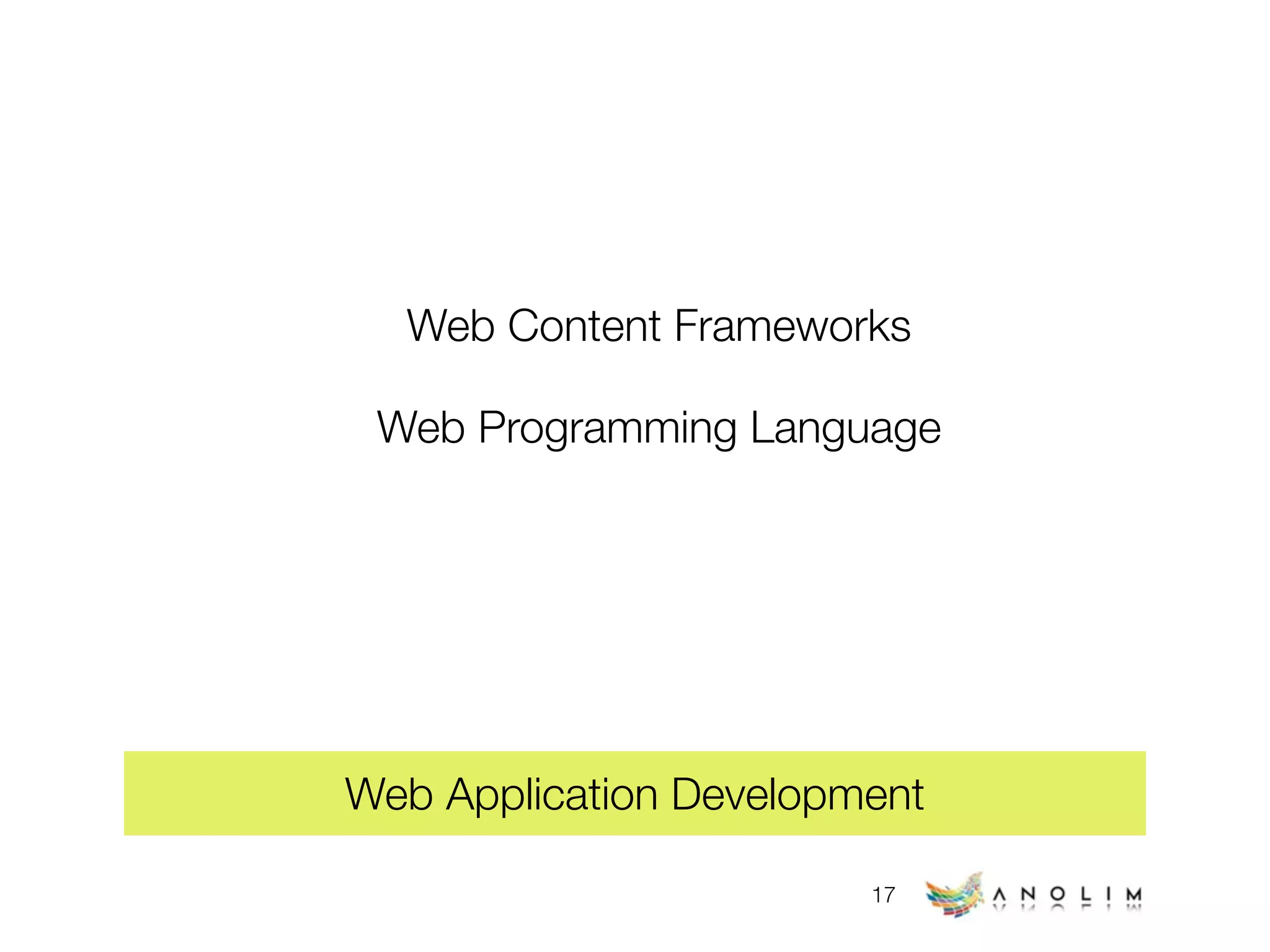 Web Technology Trends (early 2009)