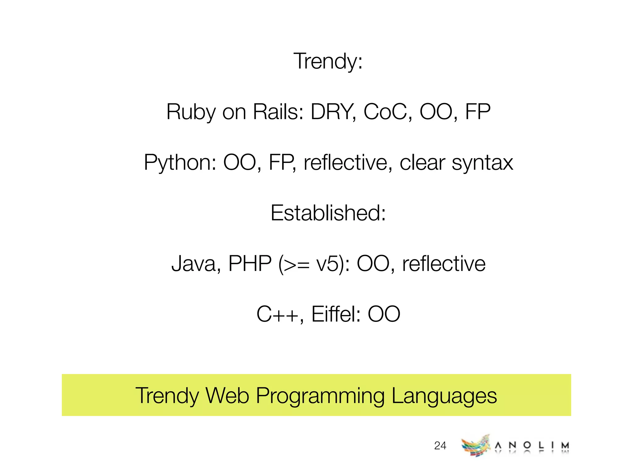 Web Technology Trends (early 2009)