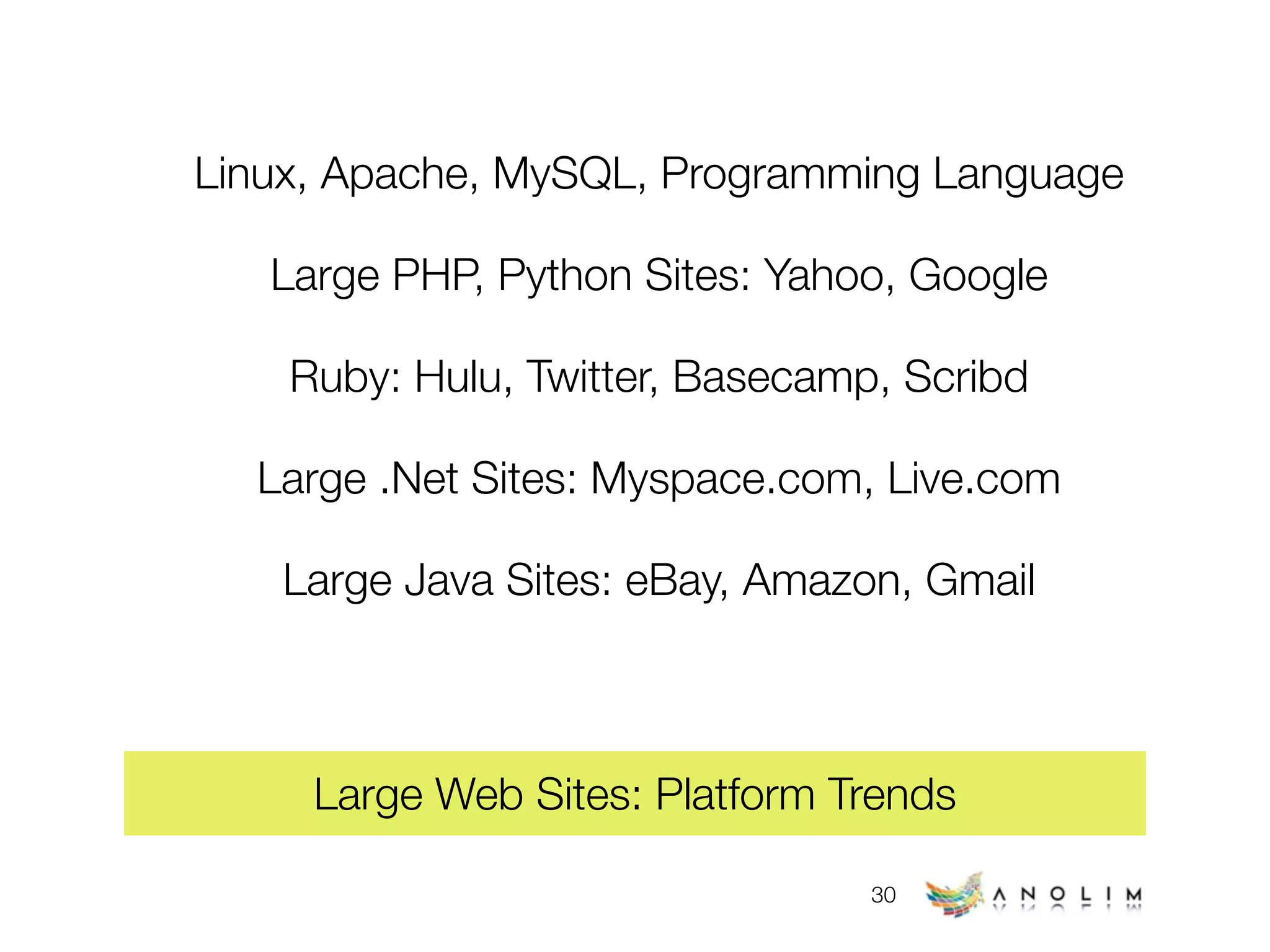 Web Technology Trends (early 2009)