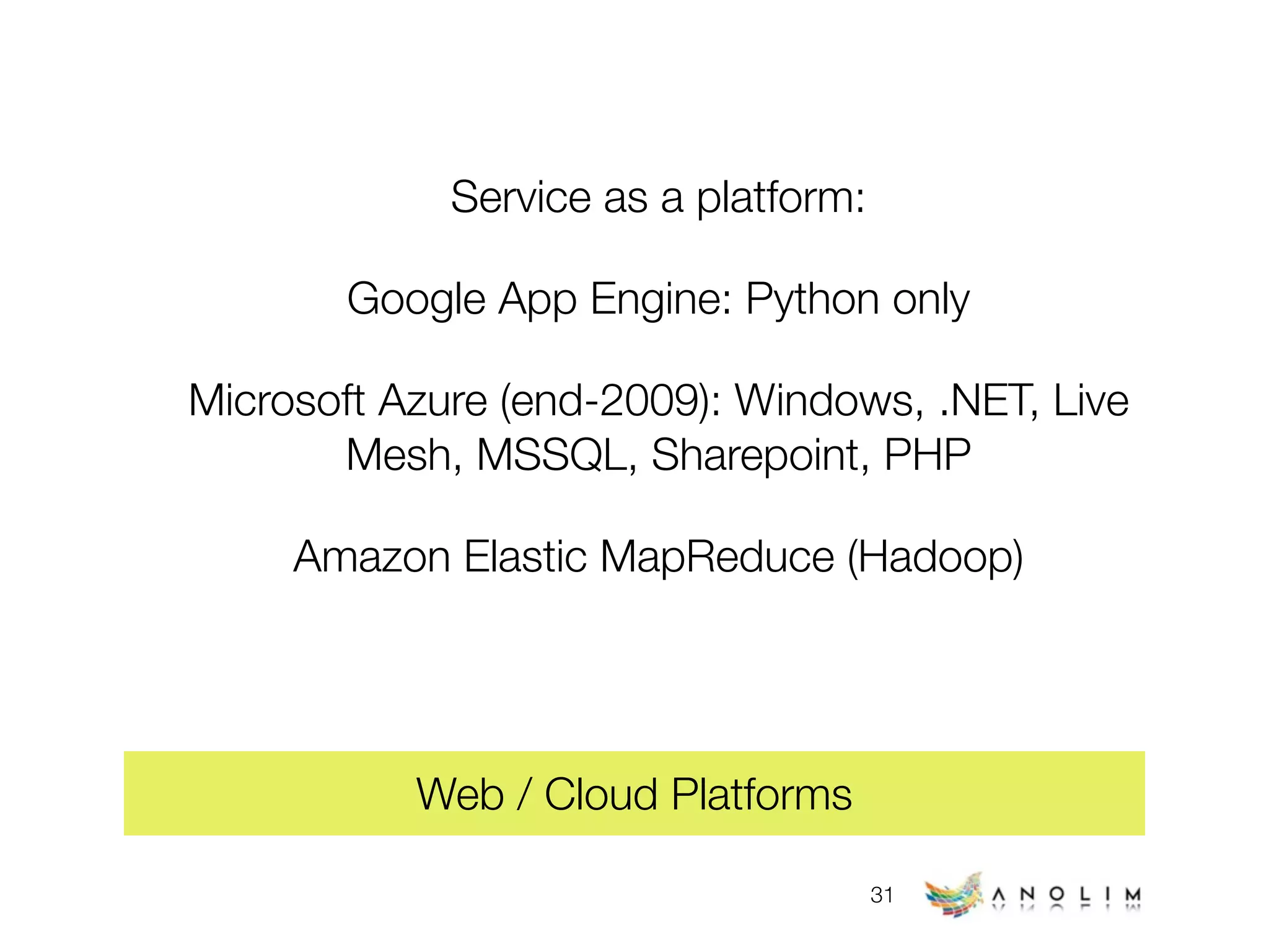 Web Technology Trends (early 2009)