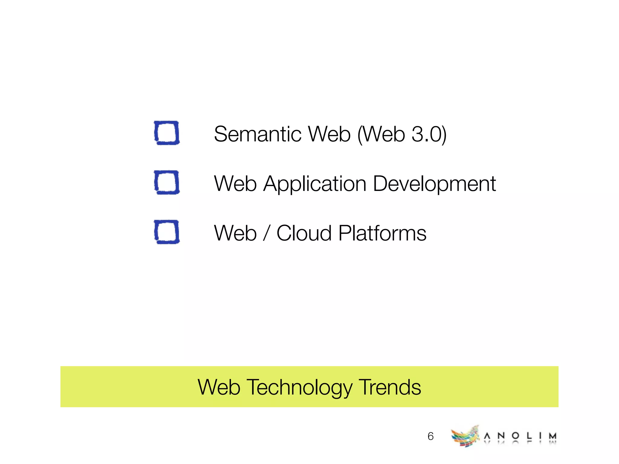 Web Technology Trends (early 2009)