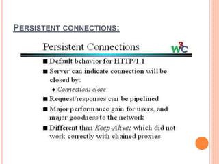 PERSISTENT CONNECTIONS:
 