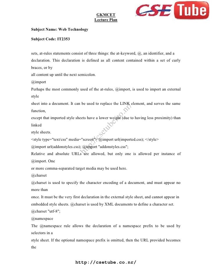 Web technology unit II