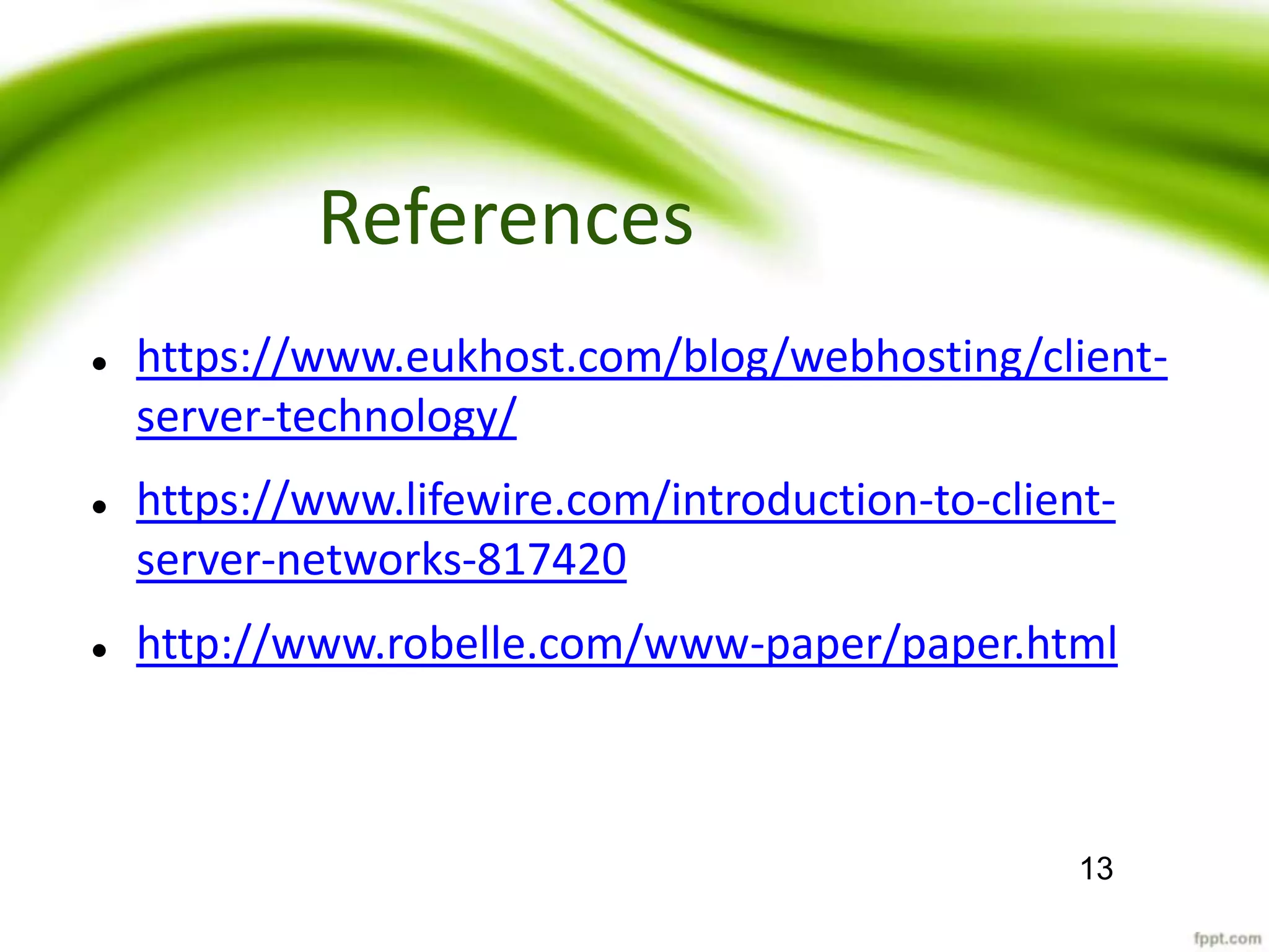 Client-server technology in web design | PPTX