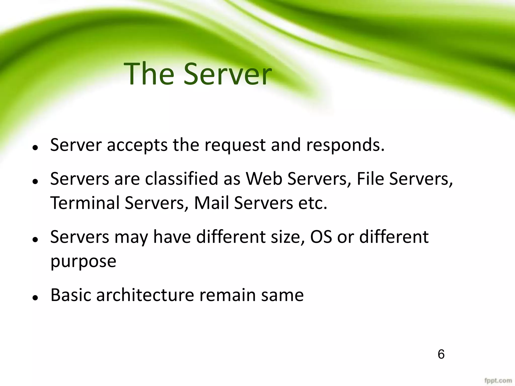 Client-server technology in web design | PPTX
