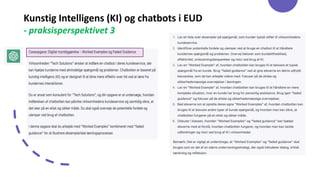 Kunstig Intelligens (KI) og chatbots i EUD
- praksisperspektivet 3
 
