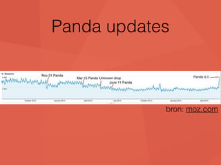 Panda updates 
bron: moz.com 
 